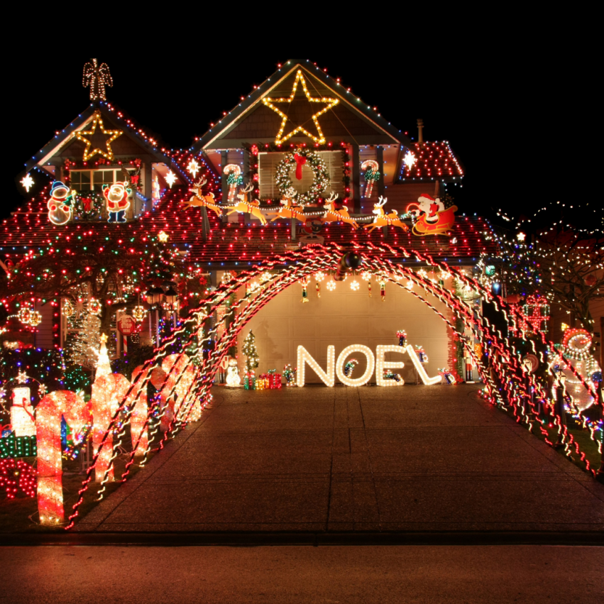 Holiday Lights Display in Petaluma