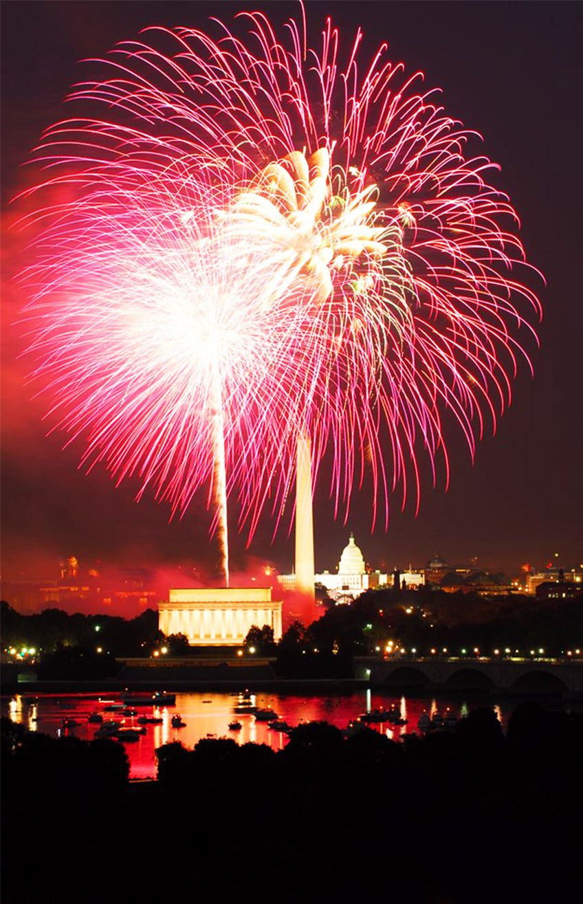 WASHINGTON, DC - JULY 03: The Fourth of July is celebrated with