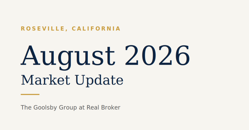 Roseville August 2026 Market Update