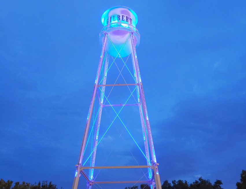 Gilbert Water Tower Lighting