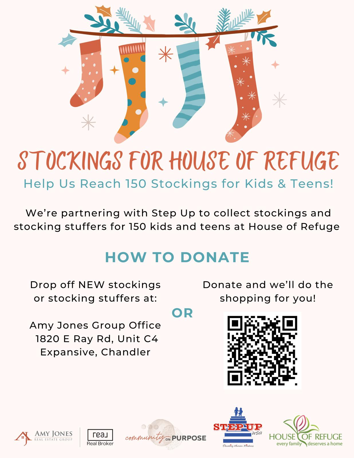 Stockings for House of Refuge: Help Us Reach 150 Stockings for Kids & Teens