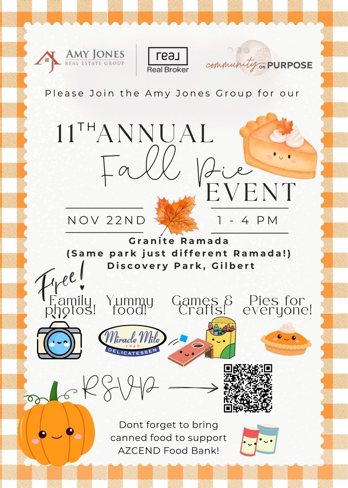 RSVP: Annual Pie & Photos Event with The Amy Jones Group (FREE!)