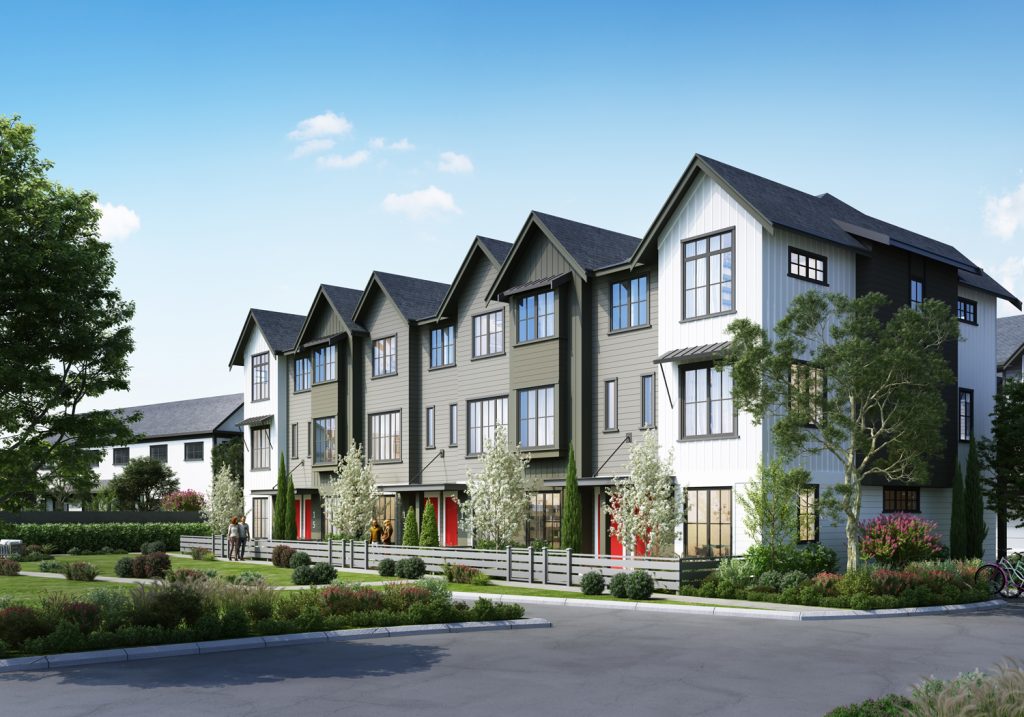 Glenpark Row Phase 2 Townhomes for sale. Elevation digital rendering.