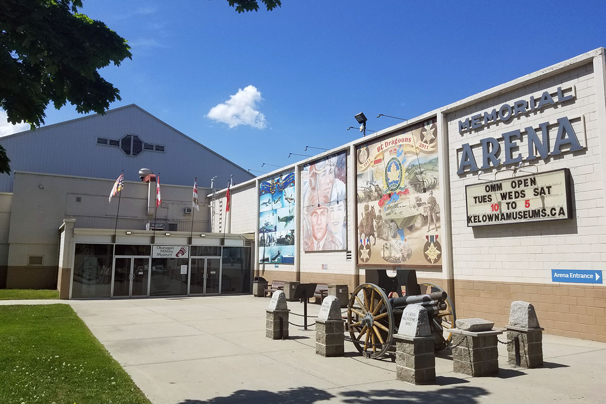 The Okanagan Military Museum next to the Memorial Arena