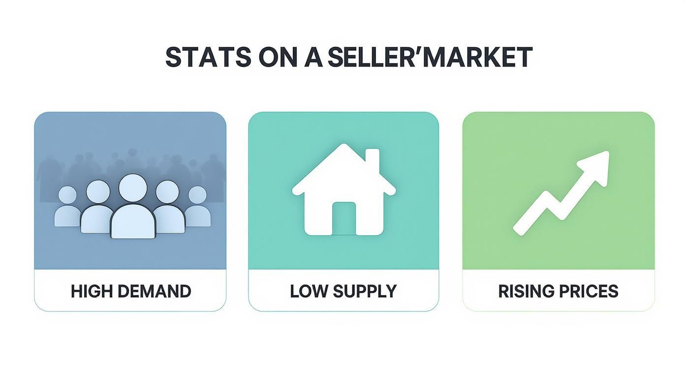 Infographic about what is a seller's market