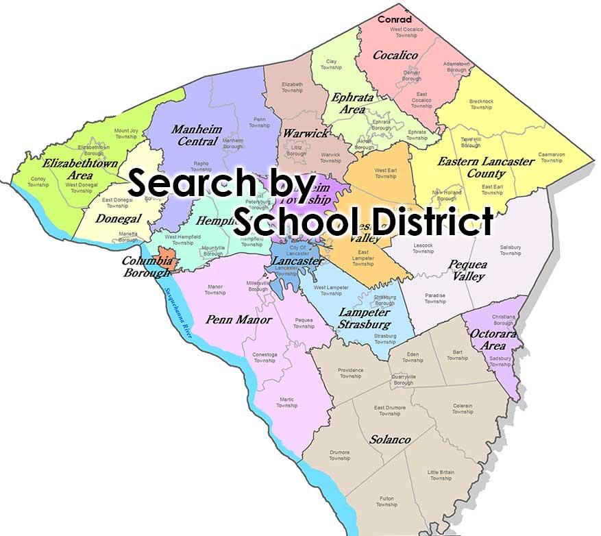 Lancaster County School Districts Map Cities And Towns Map   School Districts 4 