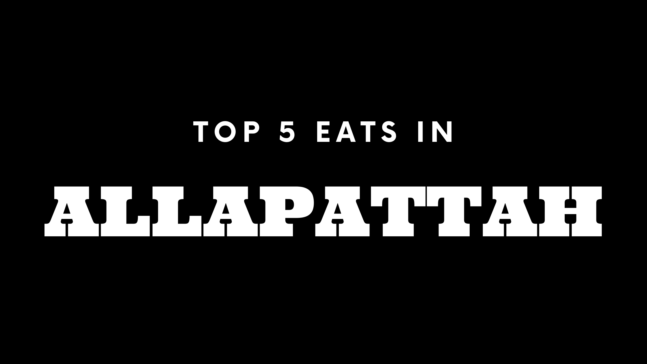 Top 5 Places to Eat in Allapattah
