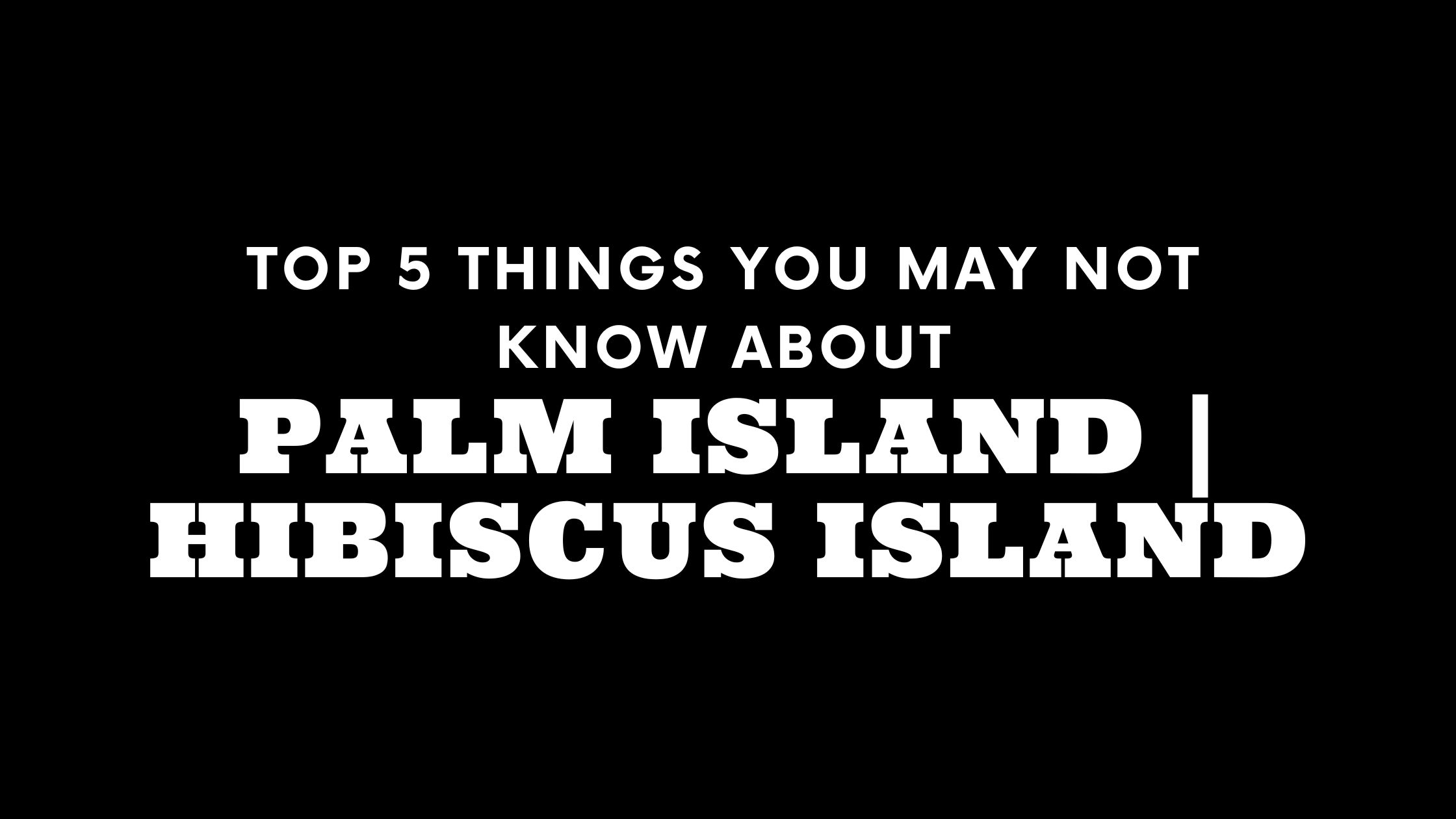 Top 5 Things You May Not Know About Palm Island | Hibiscus Island