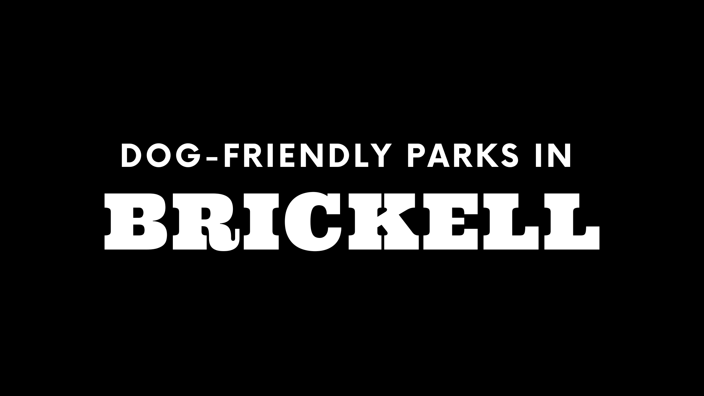 Dog-Friendly Parks in Brickell