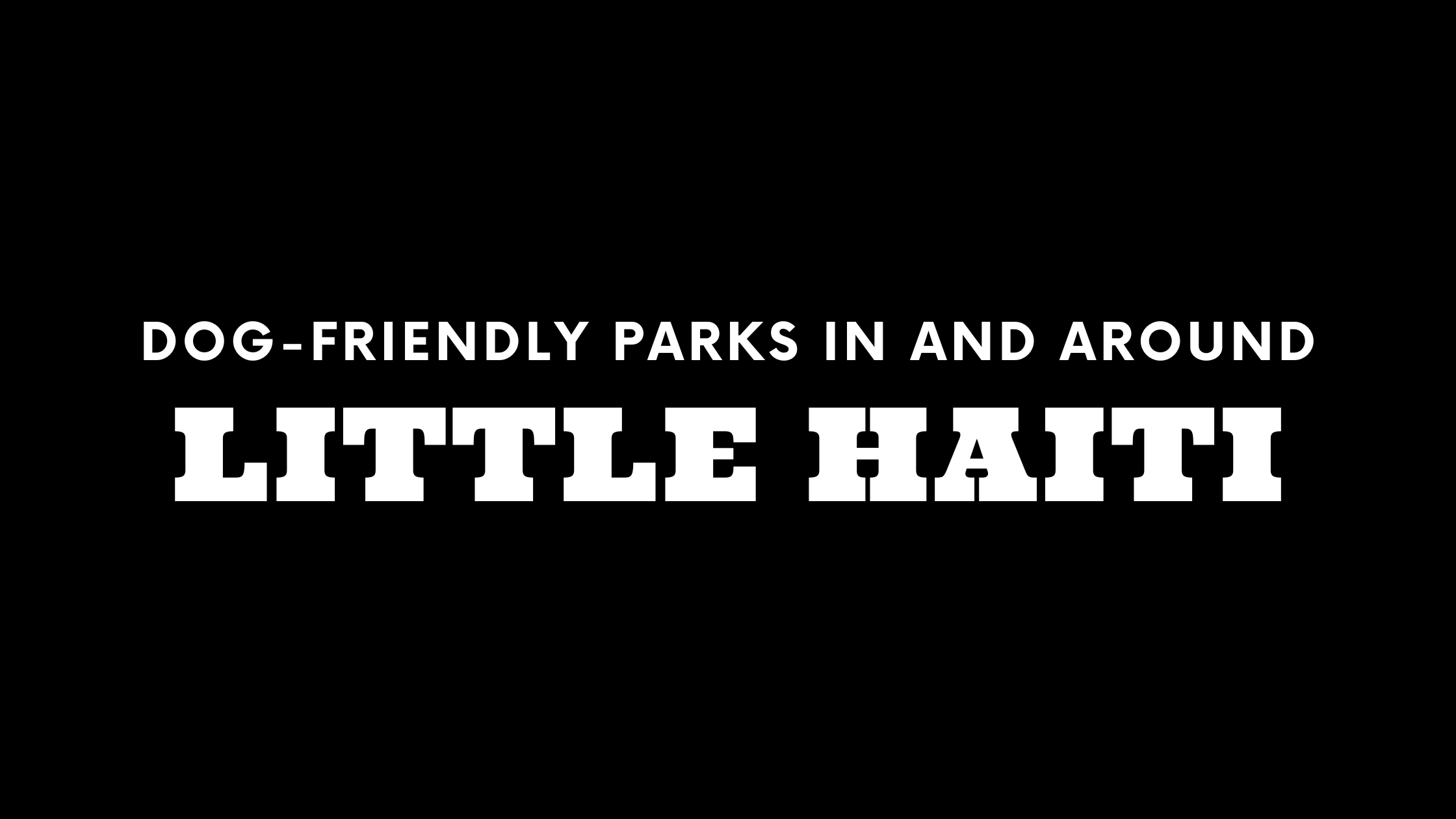 Dog-Friendly Parks In and Around Little Haiti