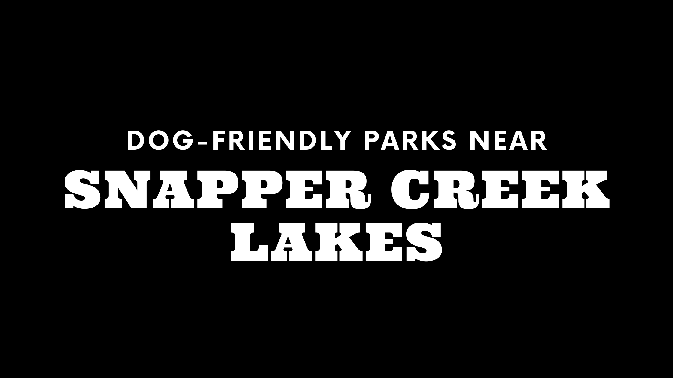 Dog-Friendly Parks Near Snapper Creek Lakes