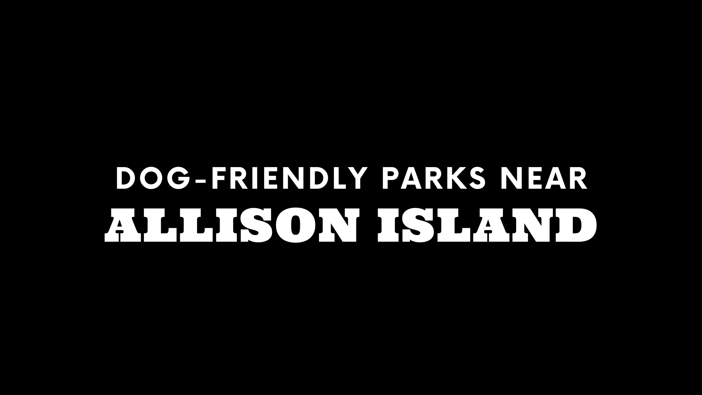 Dog-Friendly Parks Near Allison Island