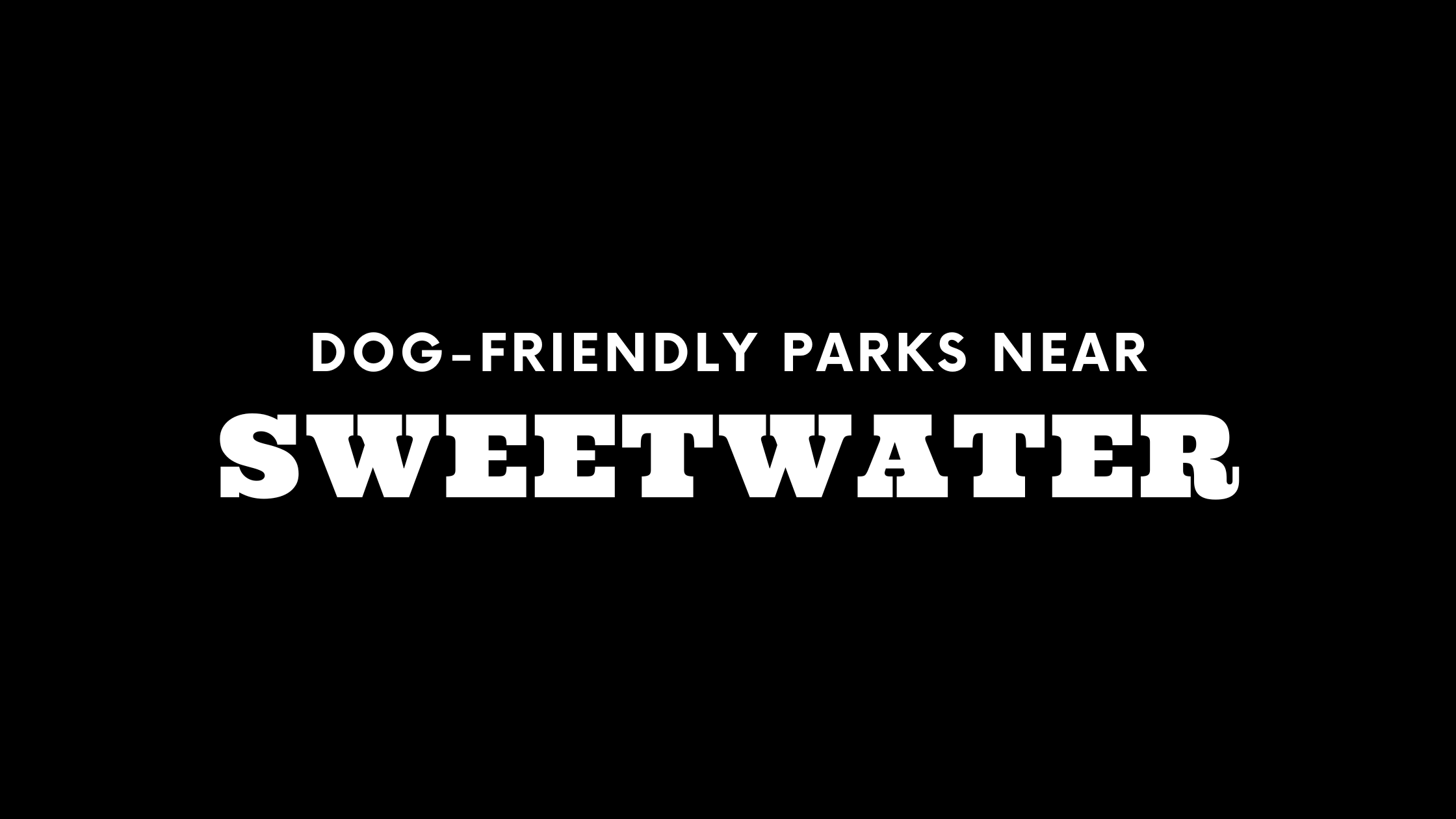 Dog-Friendly Parks Near Sweetwater