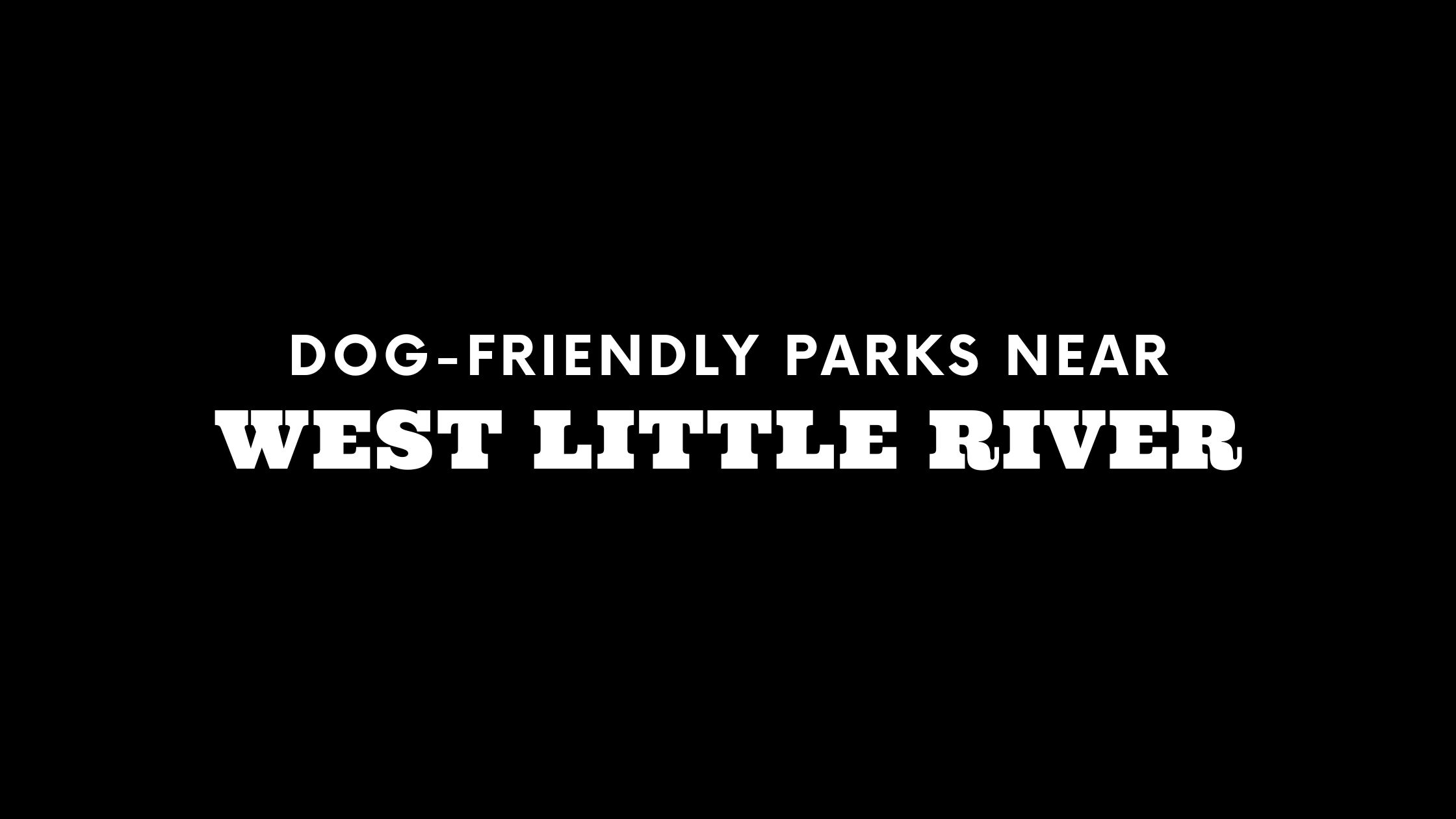 Dog-Friendly Parks Near West Little River