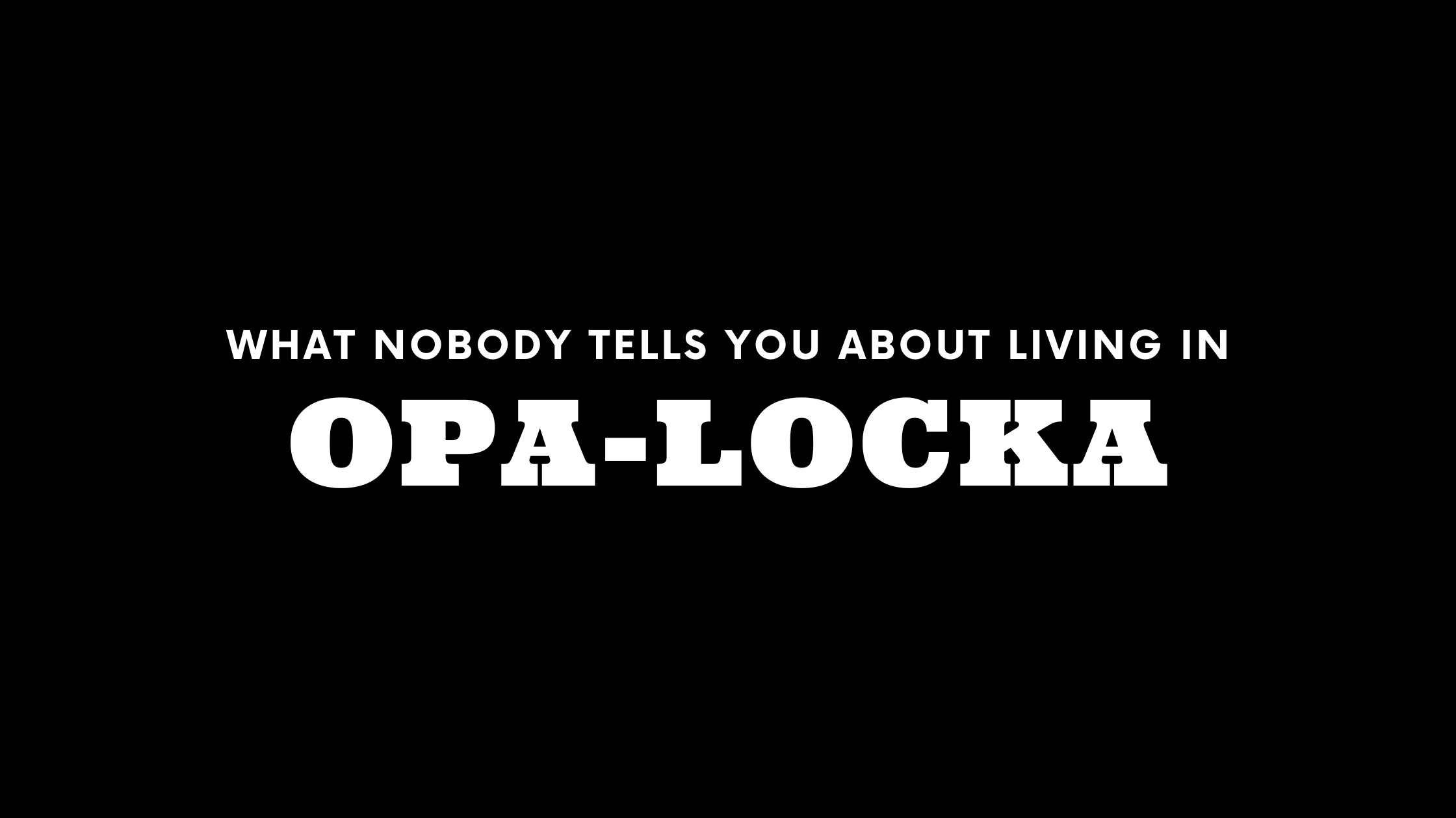 What Nobody Tells You About Living in Opa-Locka