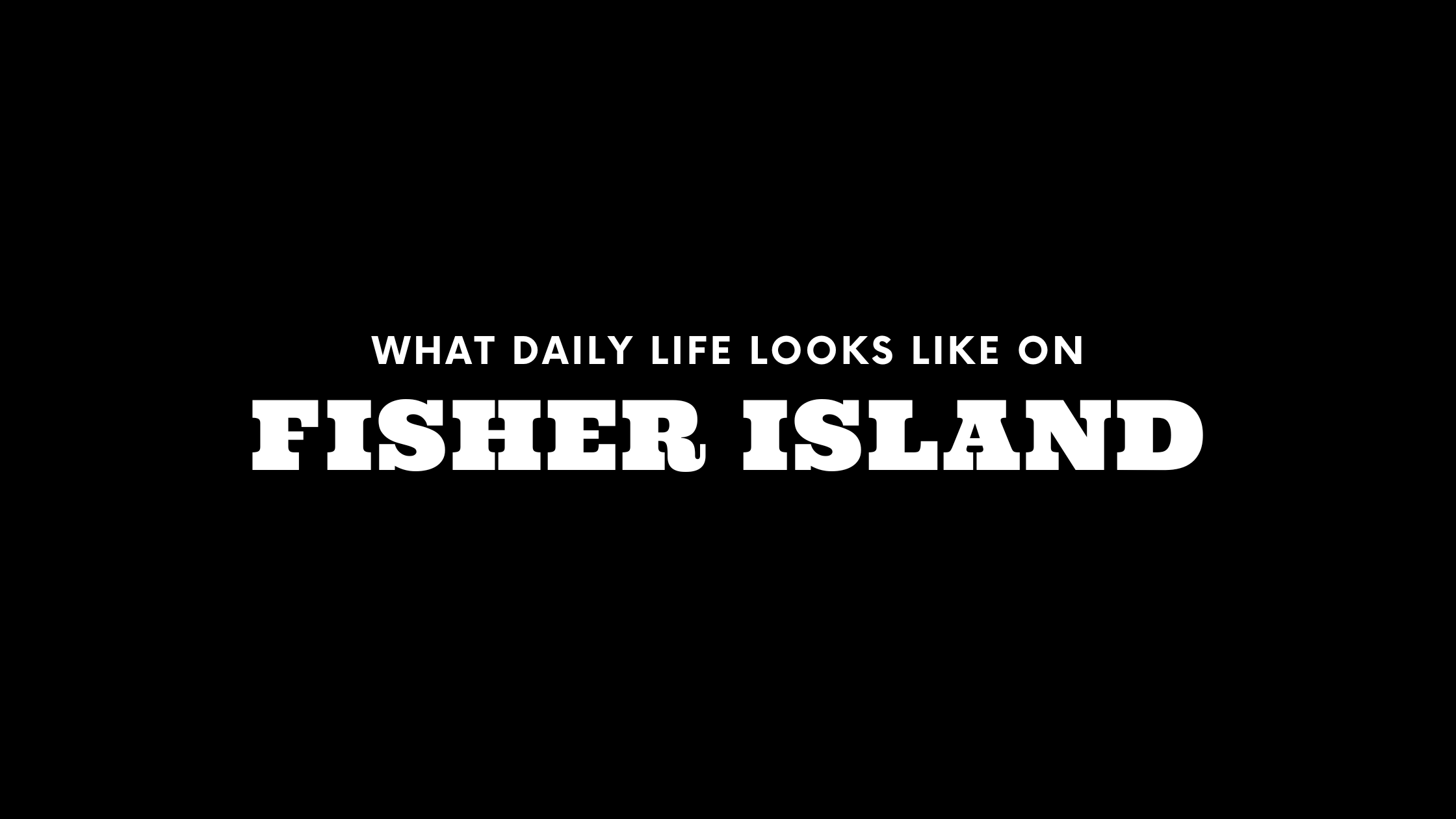 What Daily Life Looks Like on Fisher Island
