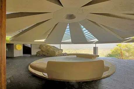 Lautner's Elrod house, built in 1968, was featured in the James Bond classic "Diamonds are Forever."