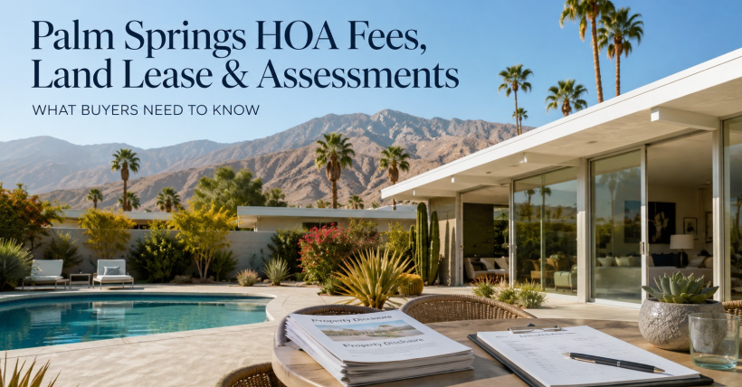 HOA Fees, Land Lease Fees, and Special Assessments in Palm Springs: What Buyers Need to Know