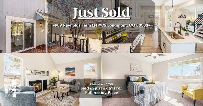 Just Sold! 909 Reynolds Farm Lane, Longmont CO | Ready Group KW Real Estate Success