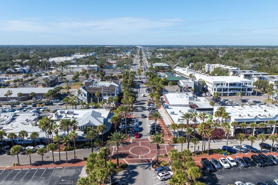 Aerial view of Atlantic Beach Town Center