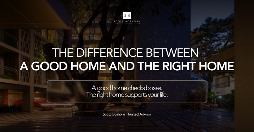 The Difference Between a Good Home and the Right Home | Scott Goshorn