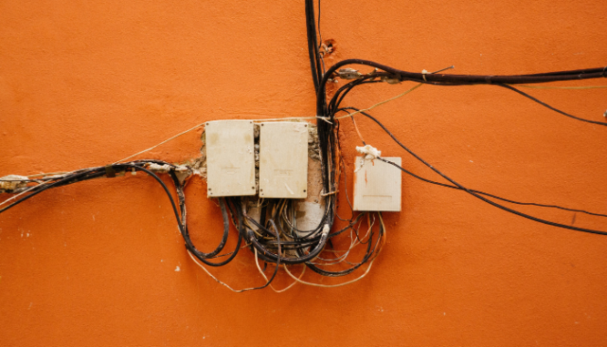Electrical wiring that will need to be repaired.