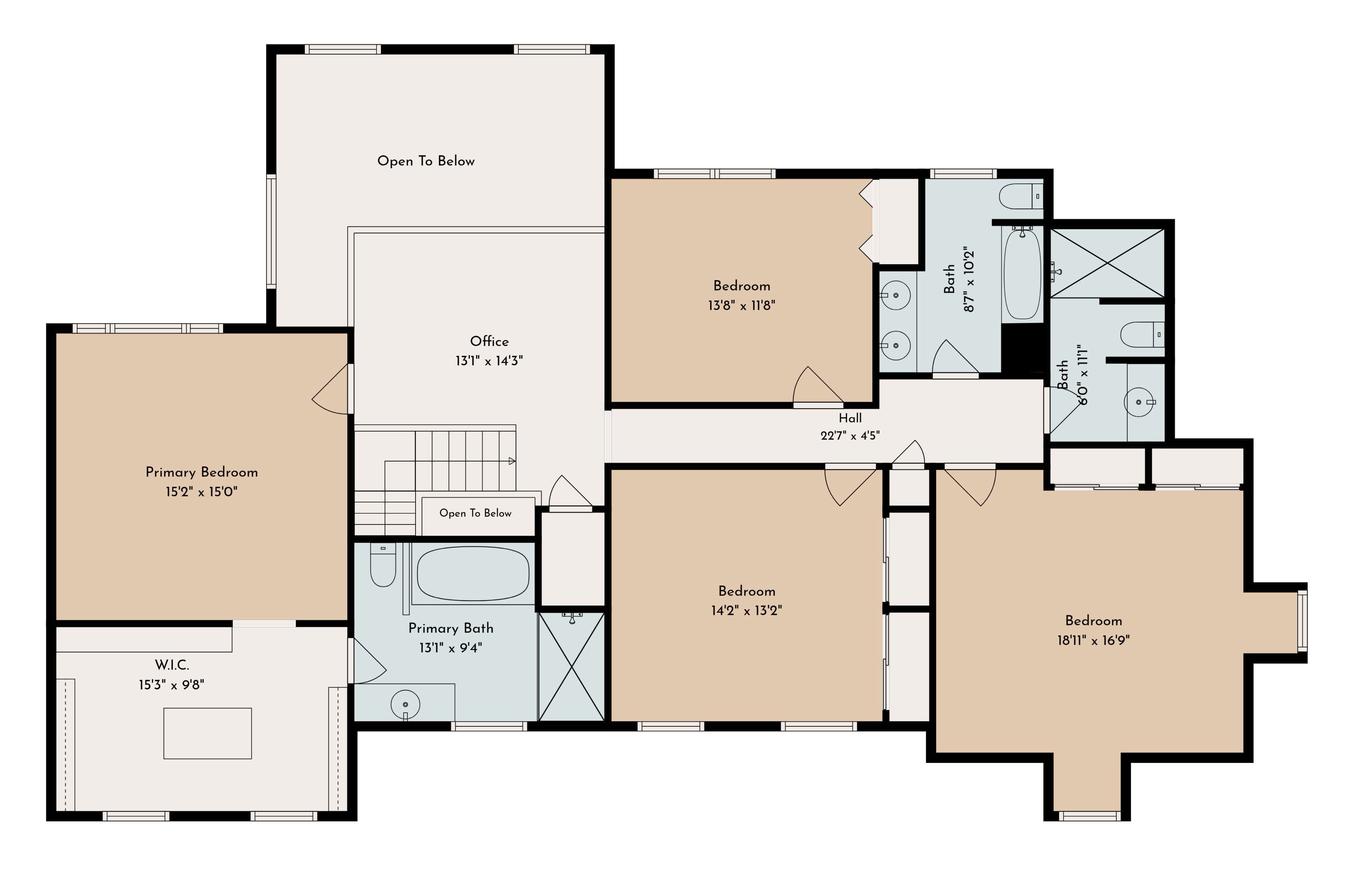 Second Floor Bedroom Suite Layout Plan
