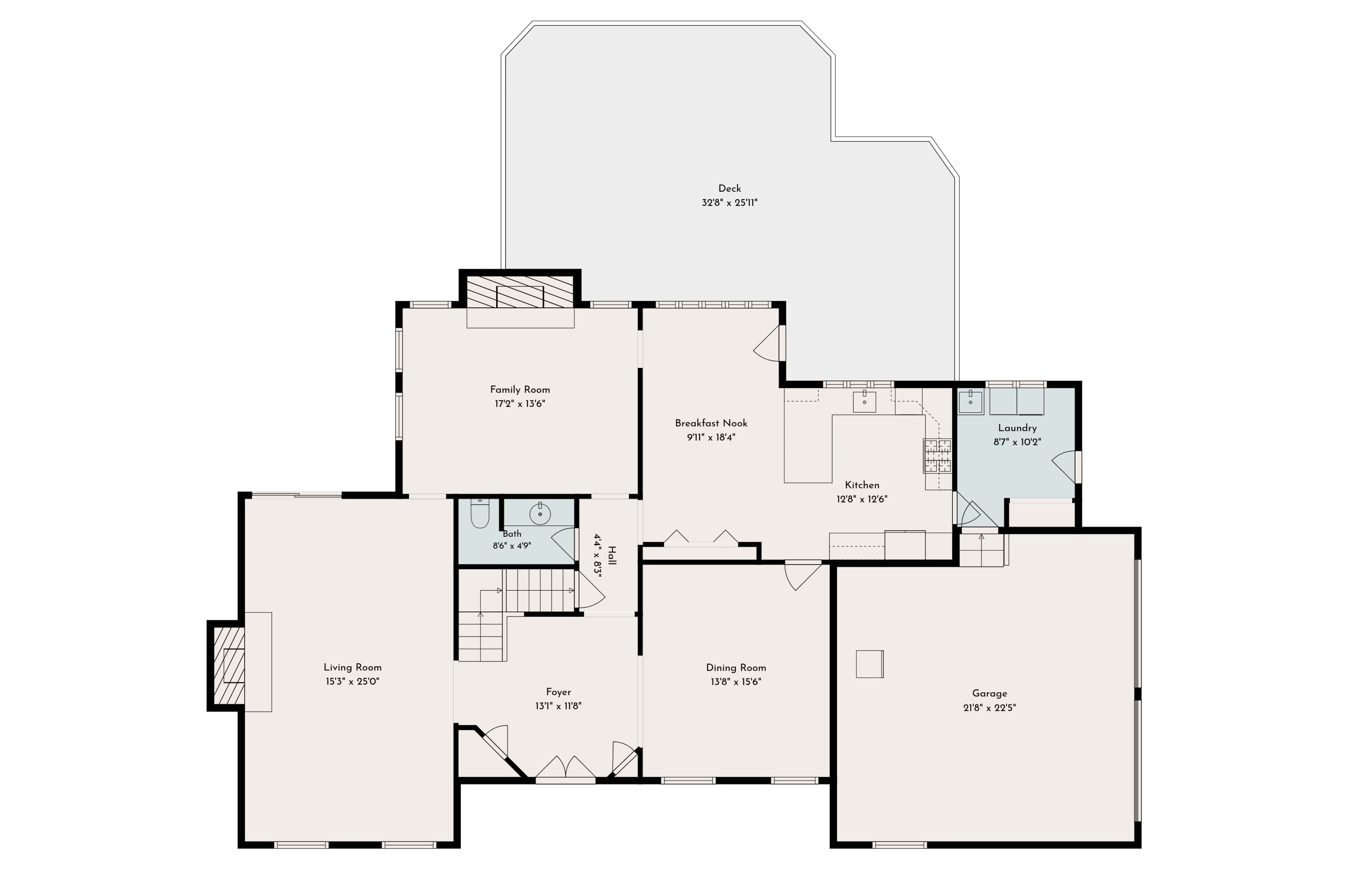 First Floor Main Level Layout Plan