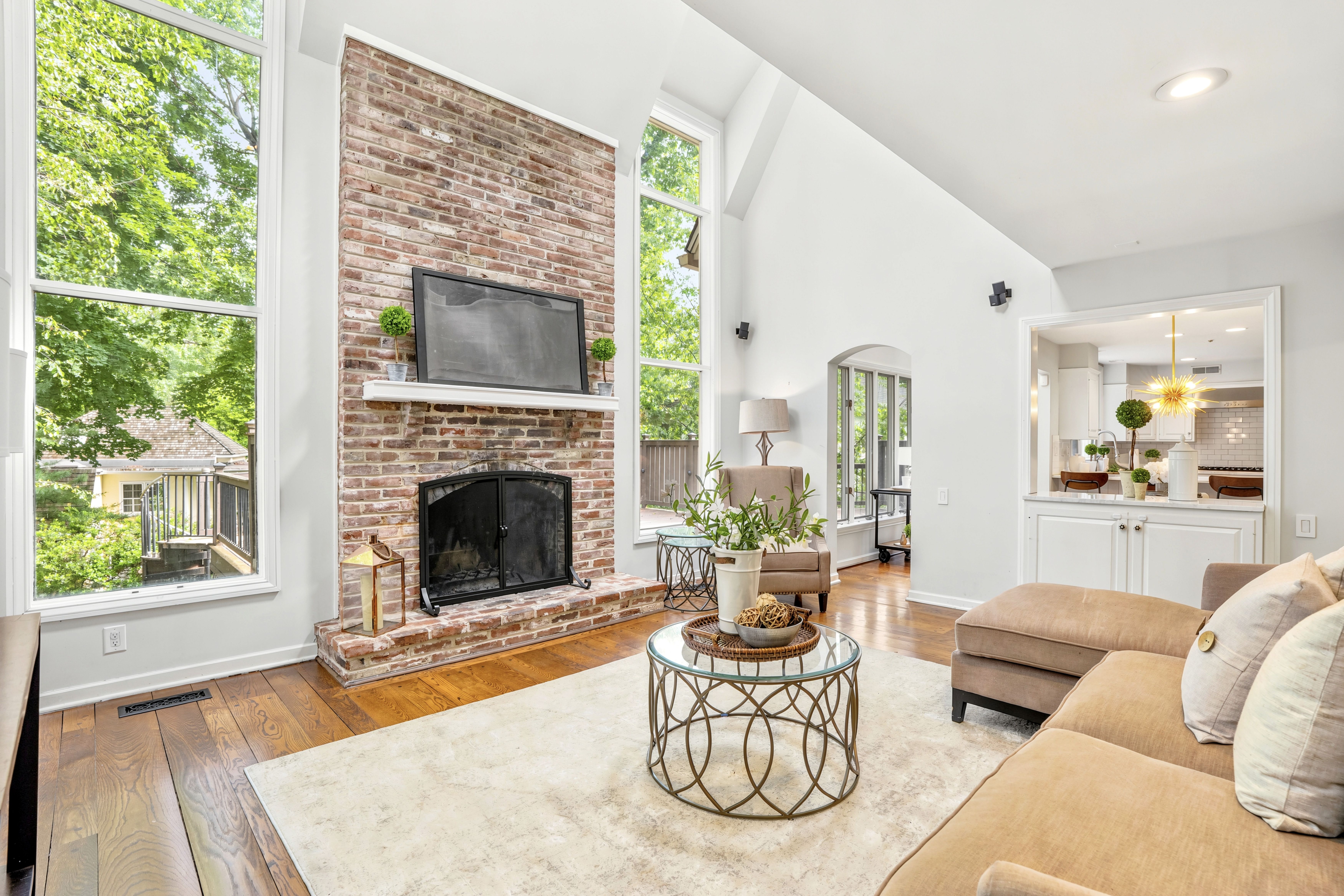 Dramatic Family Room Living Space Interior Frame