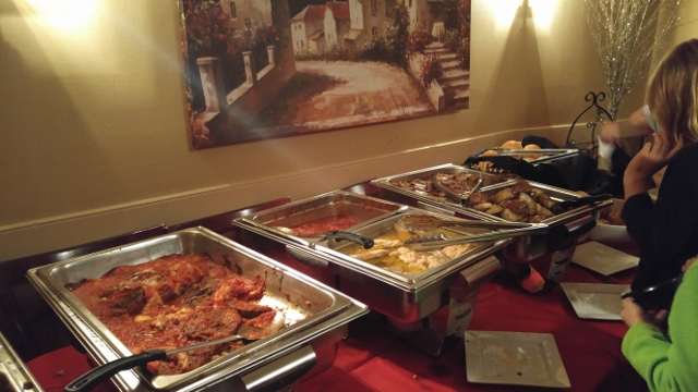 Part of the buffet at Limoncello