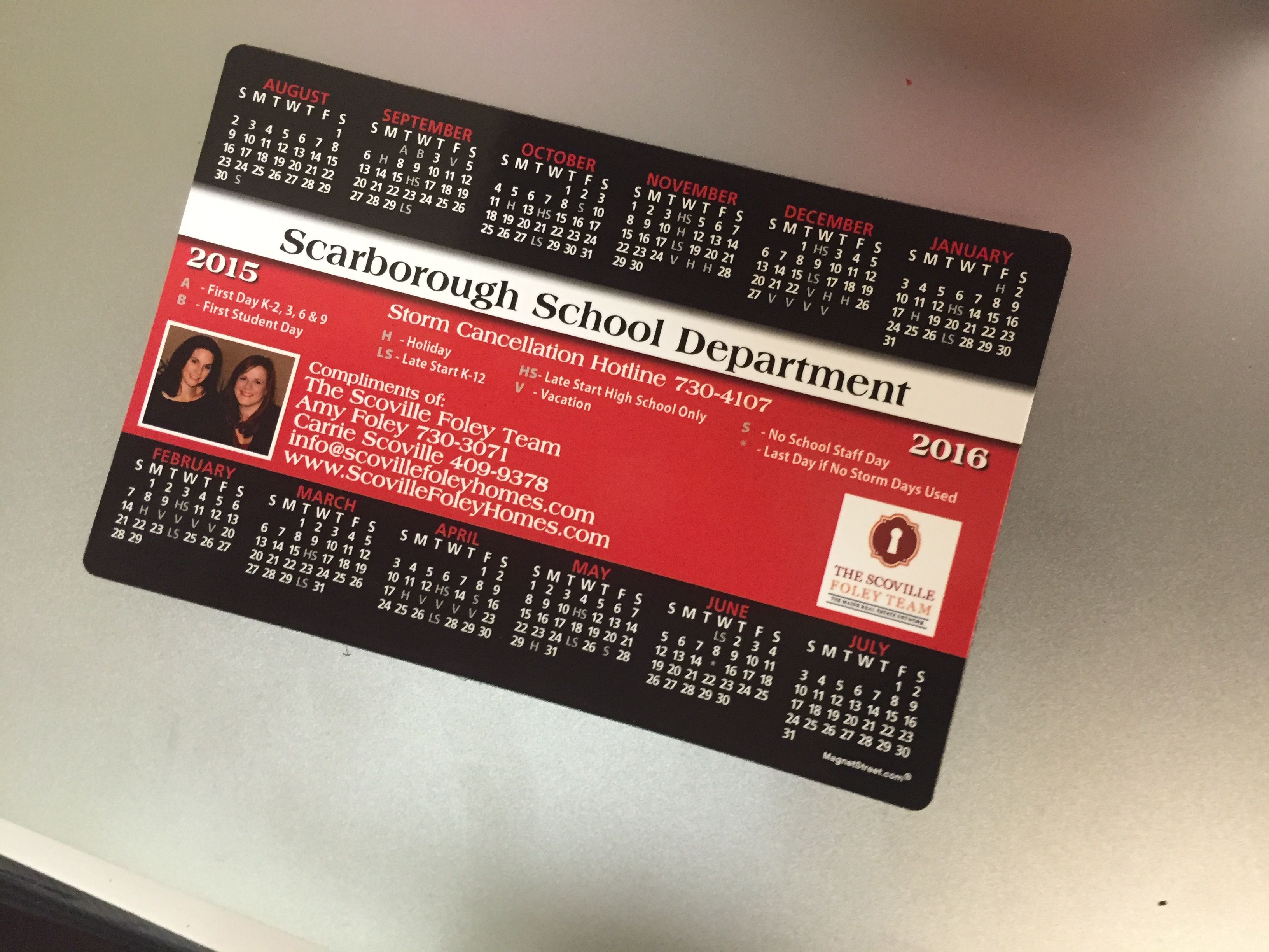 Scarborough School Calendars