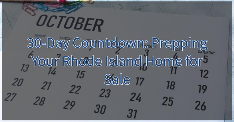 30-Day Countdown: Prepping Your Rhode Island Home for Sale