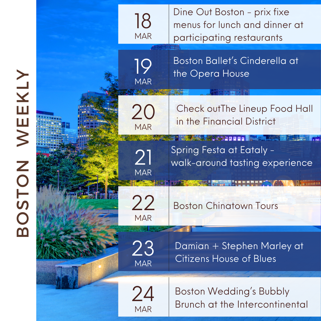 South Shore and Boston Events - March 18 - March 24 | The Charles King ...