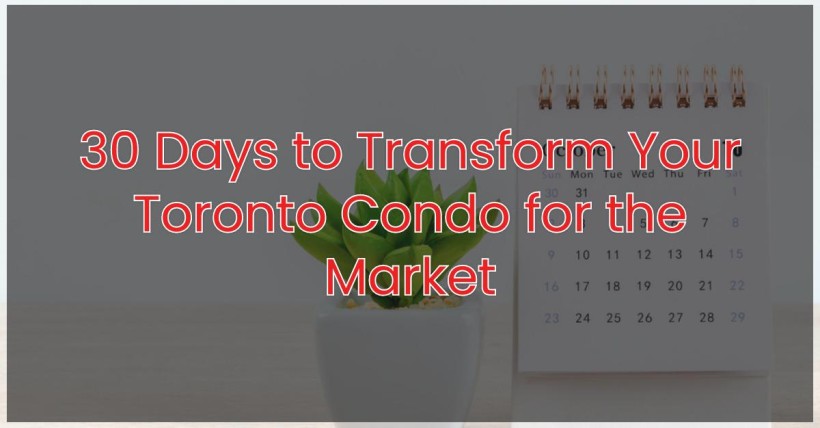 30 Days to Transform Your Toronto Condo for the Market