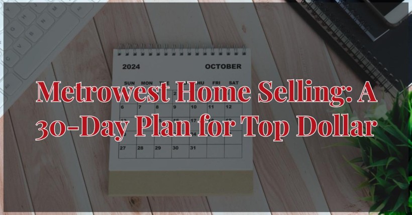 Metrowest Home Selling: A 30-Day Plan for Top Dollar