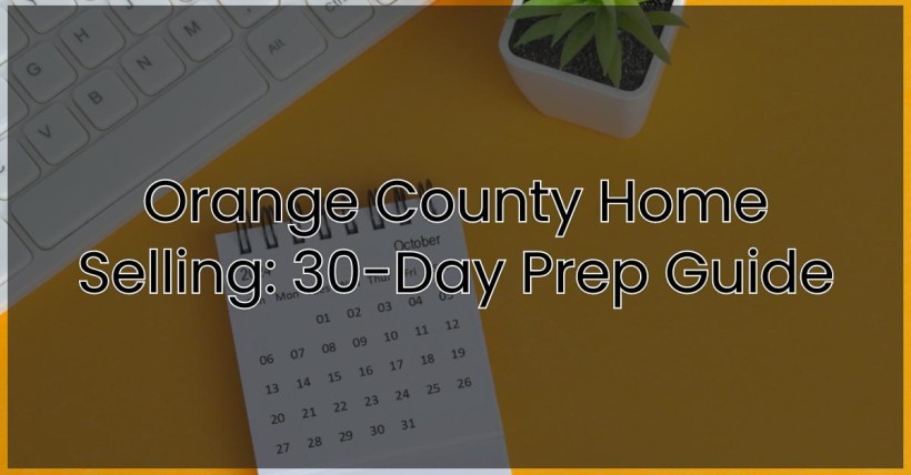 Orange County Home Selling: 30-Day Prep Guide