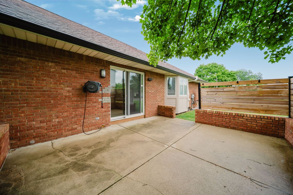 Private back patio