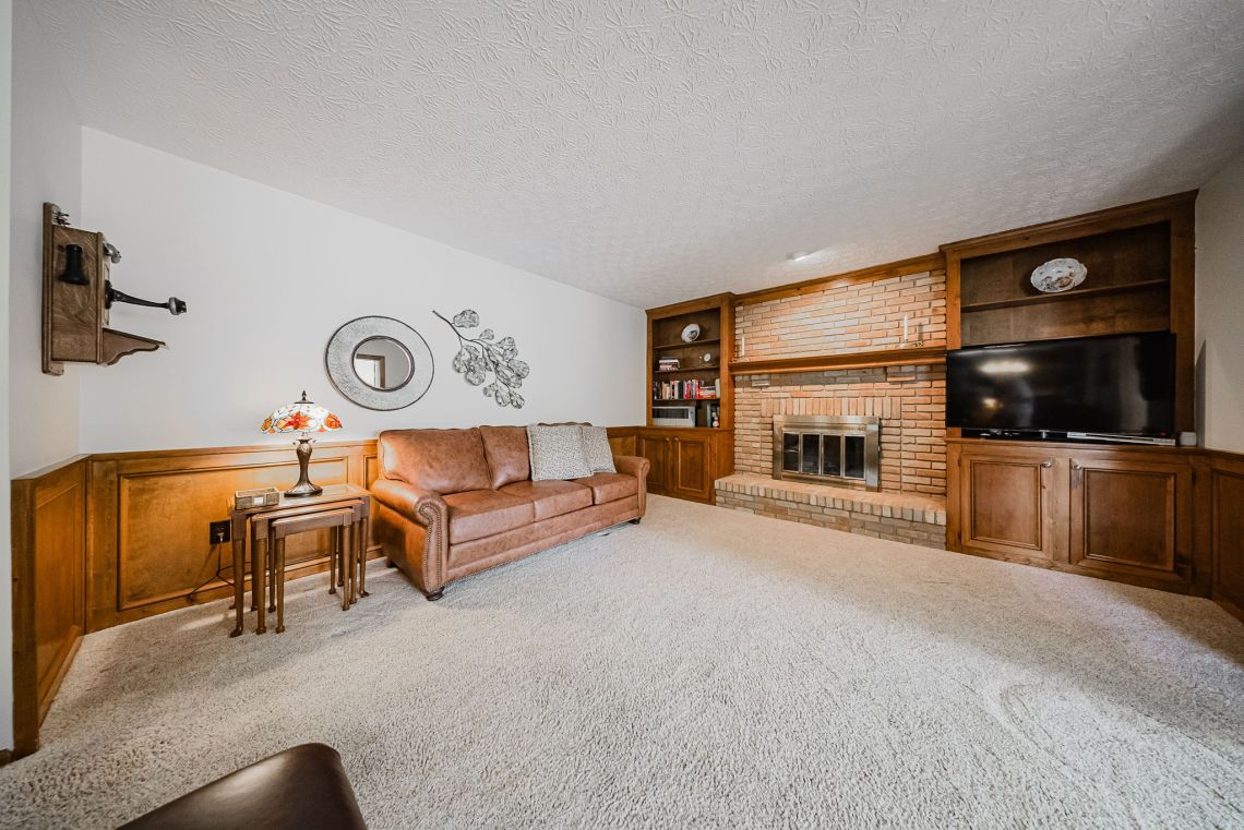 One of five separate main-floor living spaces