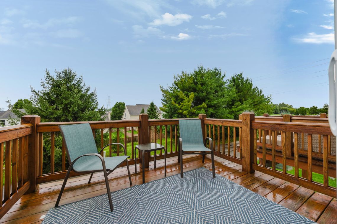 Deck above the garage