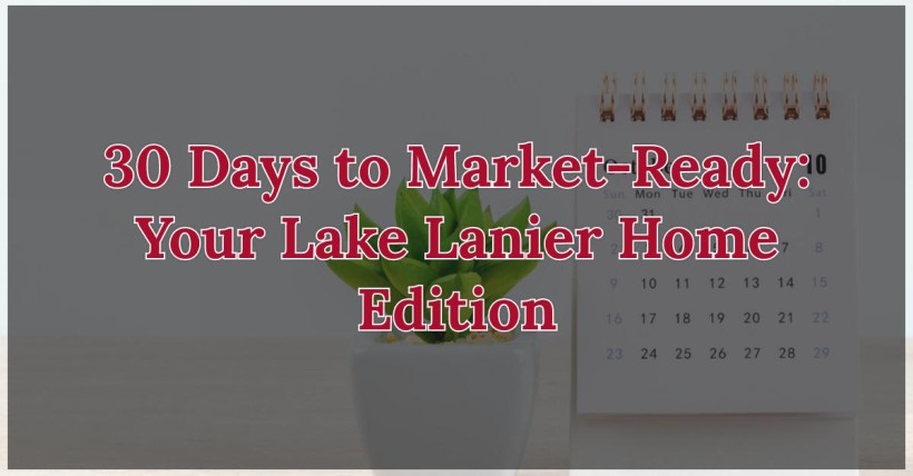 30 Days to Market-Ready: Your Lake Lanier Home Edition