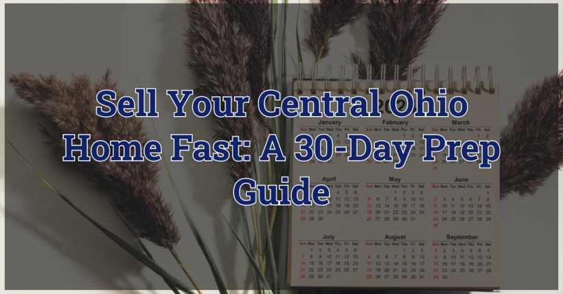 Sell Your Central Ohio Home Fast: A 30-Day Prep Guide