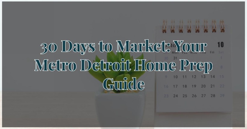 30 Days to Market: Your Metro Detroit Home Prep Guide