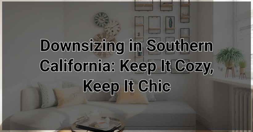 Downsizing in Southern California: Keep It Cozy, Keep It Chic