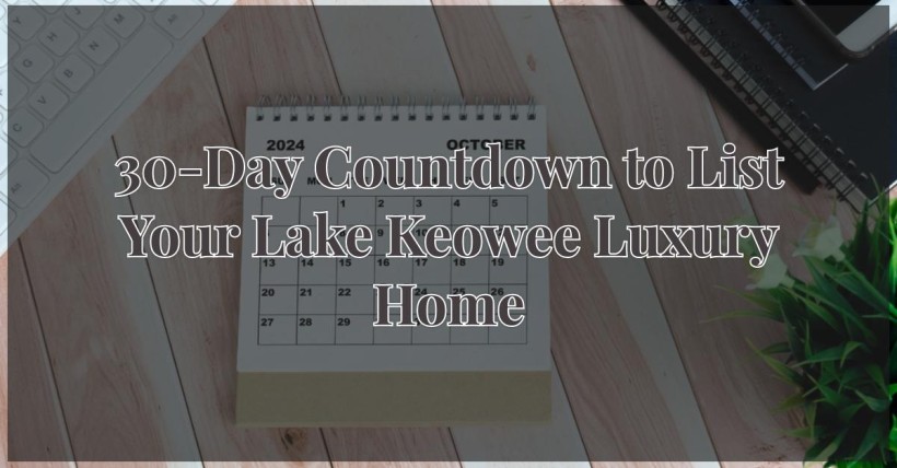 30-Day Countdown to List Your Lake Keowee Luxury Home