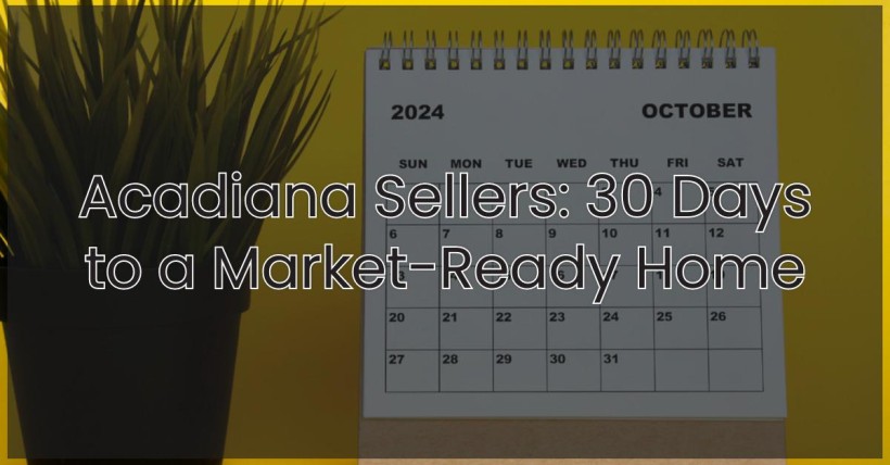 Acadiana Sellers: 30 Days to a Market-Ready Home