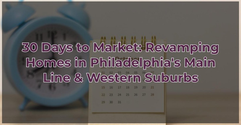 30 Days to Market: Revamping Homes in Philadelphia's Main Line & Western Suburbs