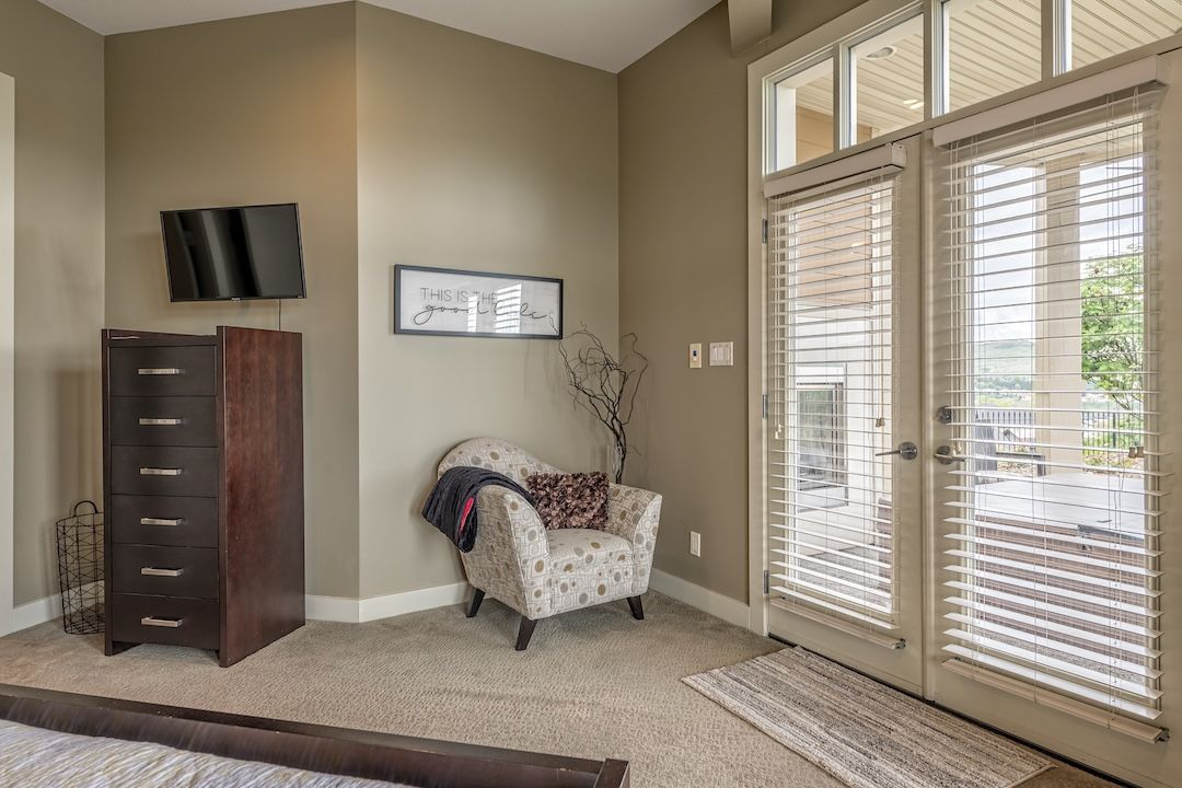 Lower level family room walk-out