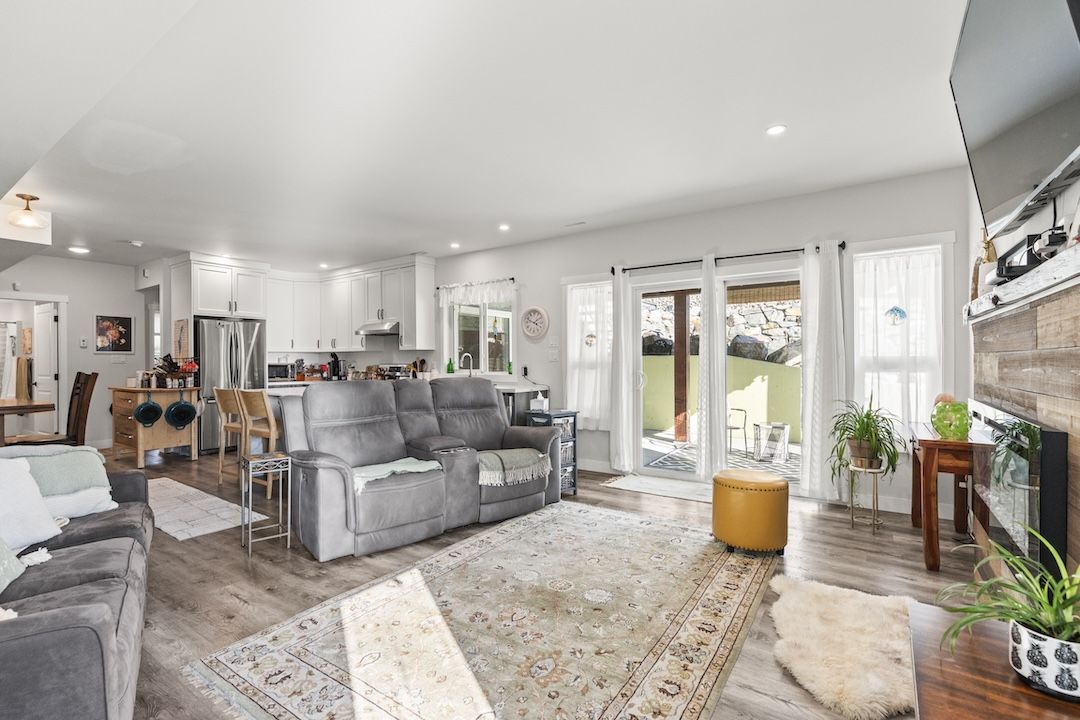 Living room in the self-contained lower-level space