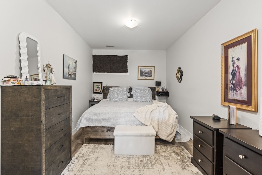 Bedroom in the lower-level space