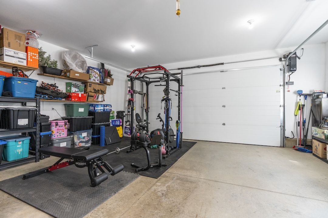 Attached double garage